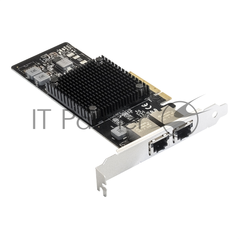 Сетевой адаптер ExeGate EXE-X550-T2 (PCI-E x8 v3.0, порты 2xRJ45 (медные), 10Gb/s (10/5/2.5/1Gb/s, 100Mb/s), Server NIC Intel Chipset X550)