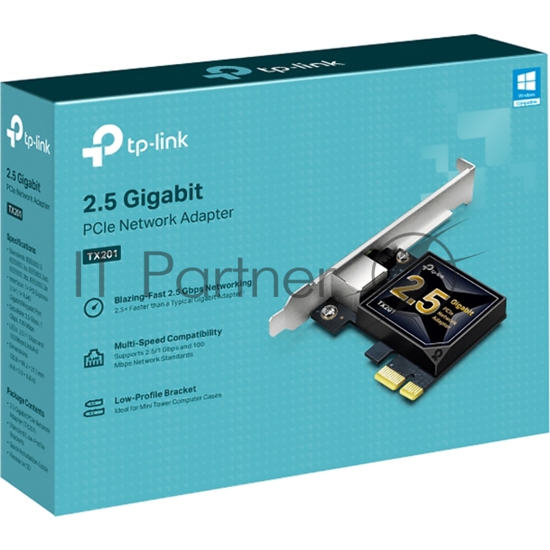 Сетевой адаптер TP-Link TX201 PCIe 2,5 Гбит/с