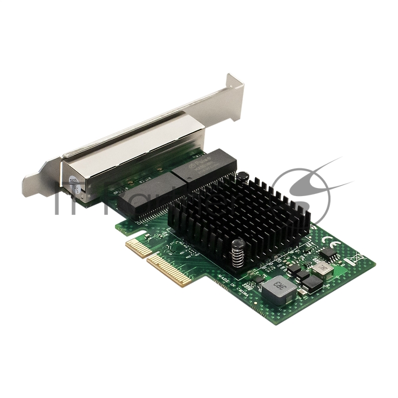 Сетевой адаптер ExeGate EXE-BCM5719 (PCI-E x4 v2.0, порты 4xRJ45, 10/100/1000Mbps, Gigabit Chipset Broadcom BCM5719)