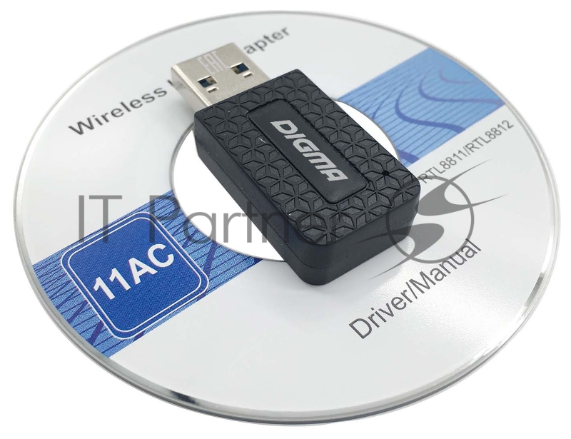 Сетевой адаптер WiFi Digma DWA-AC1300C AC1300 USB 3.0 (ант.внутр.) 1ант. (упак.:1шт)