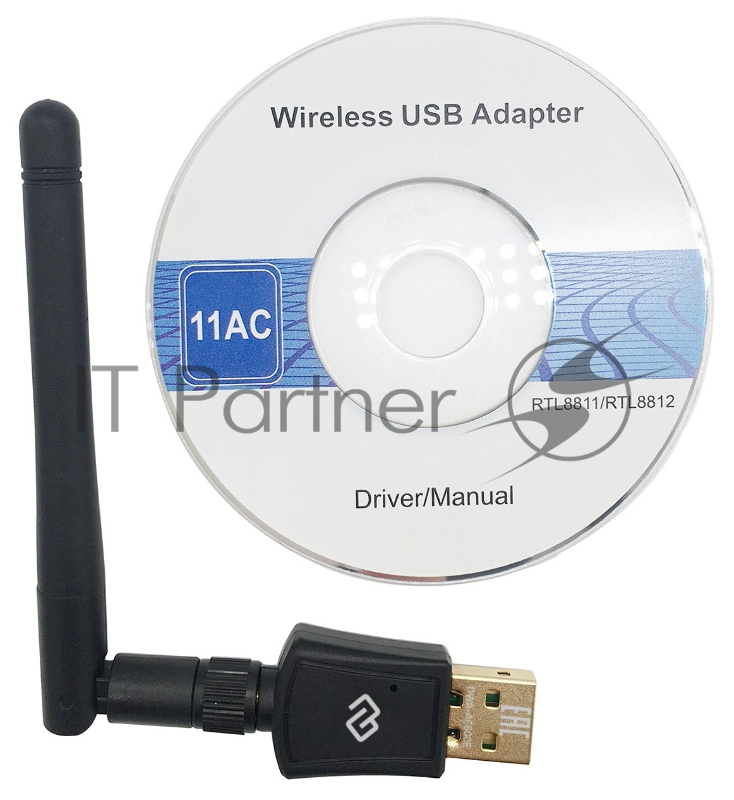Сетевой адаптер WiFi Digma DWA-AC600E AC600 USB 2.0 (ант.внеш.съем) 1ант. (упак.:1шт)
