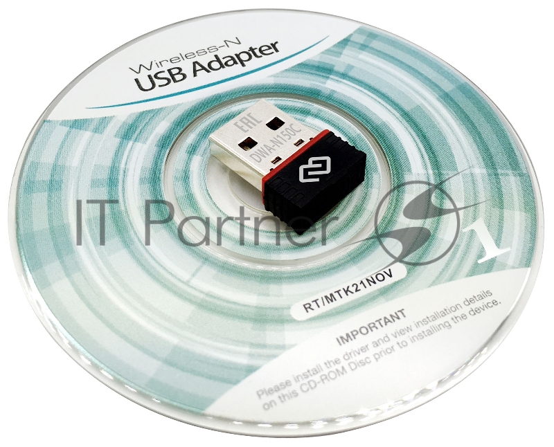 Сетевой адаптер WiFi Digma DWA-N150C N150 USB 2.0 (ант.внутр.) 1ант. (упак.:1шт)