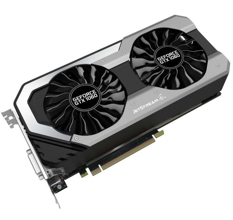Видеокарта Palit GeForce GTX 1060 JetStream 6ГБ (GeForce GTX 1060, DDR5, DVI, HDMI, 3xDP) (PCI-E)