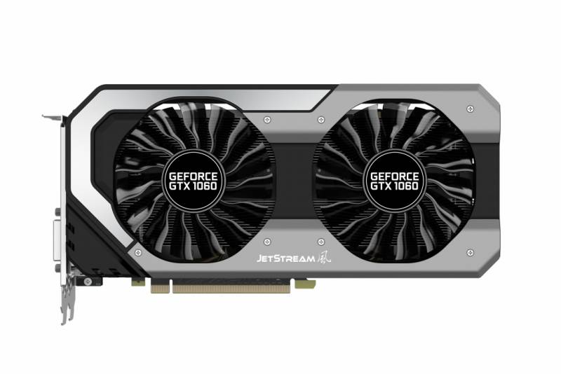 Видеокарта Palit GeForce GTX 1060 JetStream 6ГБ (GeForce GTX 1060, DDR5, DVI, HDMI, 3xDP) (PCI-E)