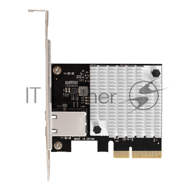 Сетевой адаптер ExeGate EXE-107S (PCI-E x4 v3.0, 1xRJ45, UTP 100Mbps/1000Mbps/2.5Gbps/10Gbps Marvell AQC107S)