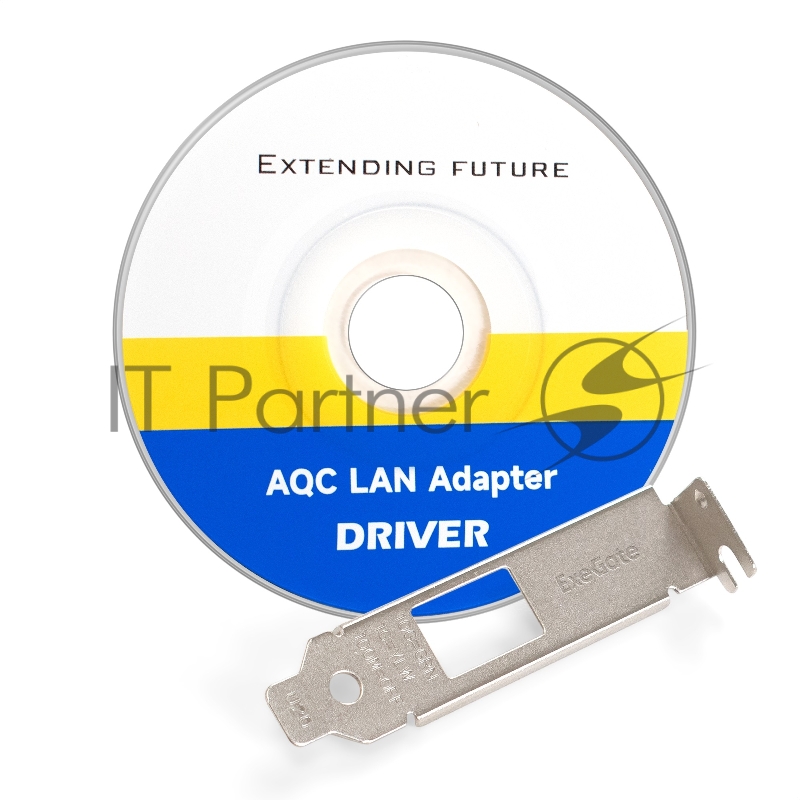 Сетевой адаптер ExeGate EXE-107S (PCI-E x4 v3.0, 1xRJ45, UTP 100Mbps/1000Mbps/2.5Gbps/10Gbps Marvell AQC107S)