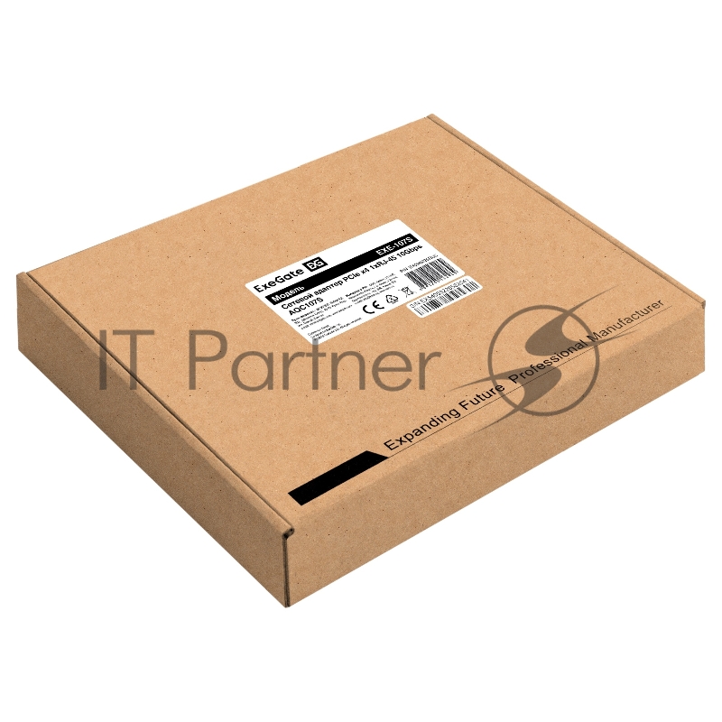Сетевой адаптер ExeGate EXE-107S (PCI-E x4 v3.0, 1xRJ45, UTP 100Mbps/1000Mbps/2.5Gbps/10Gbps Marvell AQC107S)