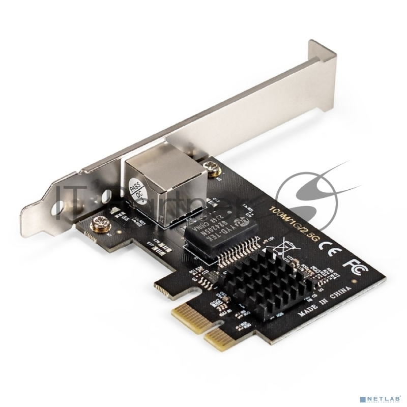 Сетевой адаптер ExeGate EXE-251 (PCI-E x1 v2.0, 1xRJ45, UTP 100Mbps/1000Mbps/2.5Gbps RTL8125B)