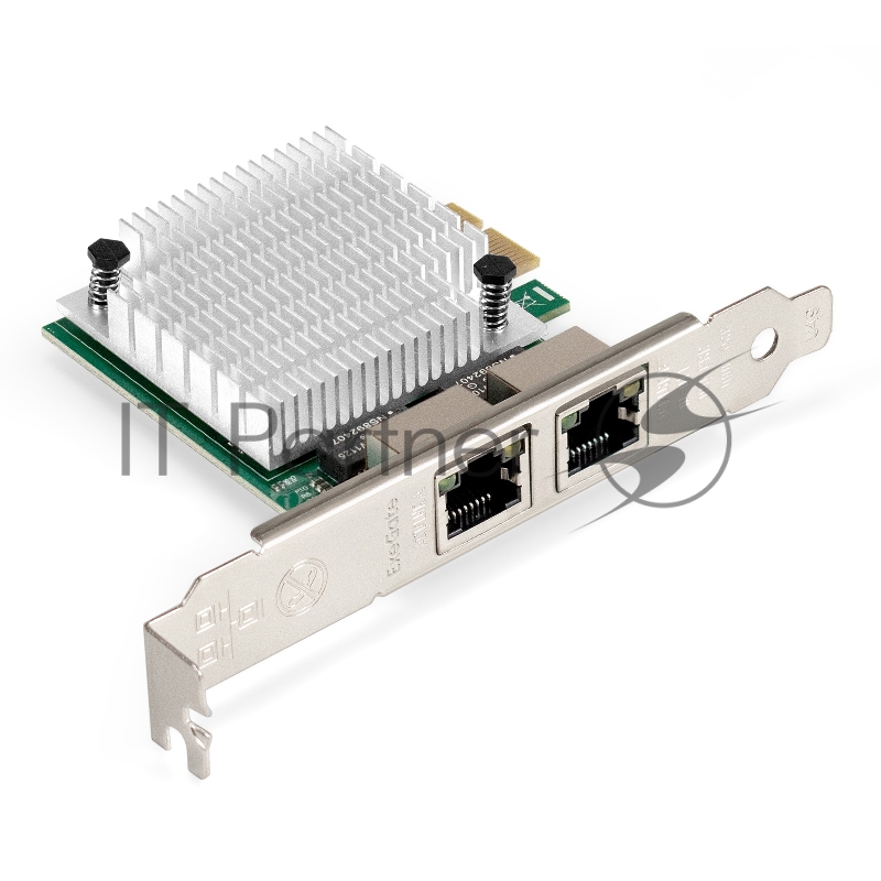 Сетевой адаптер ExeGate EXE-562 (PCI-E x1 v2.0, 2xRJ45, UTP 10/100/1000Mbps, Realtek Chipset RTL8111F)