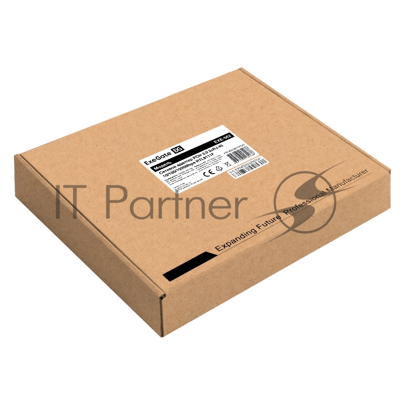 Сетевой адаптер ExeGate EXE-562 (PCI-E x1 v2.0, 2xRJ45, UTP 10/100/1000Mbps, Realtek Chipset RTL8111F)