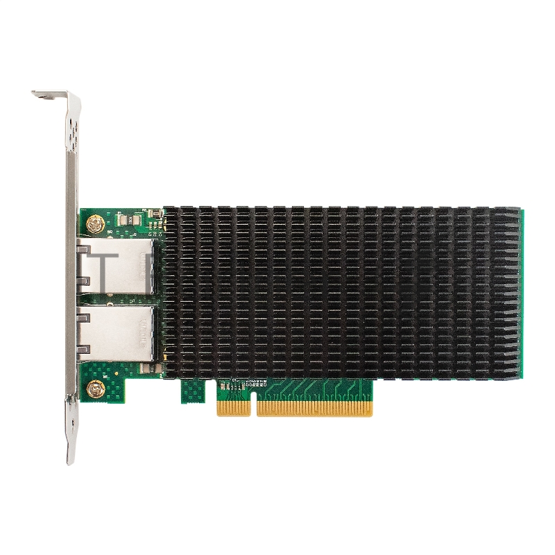 Сетевой адаптер ExeGate EXE-X540-T2 (PCI-E x8 v3.0, порты 2xRJ45 (медные), 10Gb/s (10/5/2.5/1Gb/s, 100Mb/s), Server NIC Intel Chipset X540-AT2)