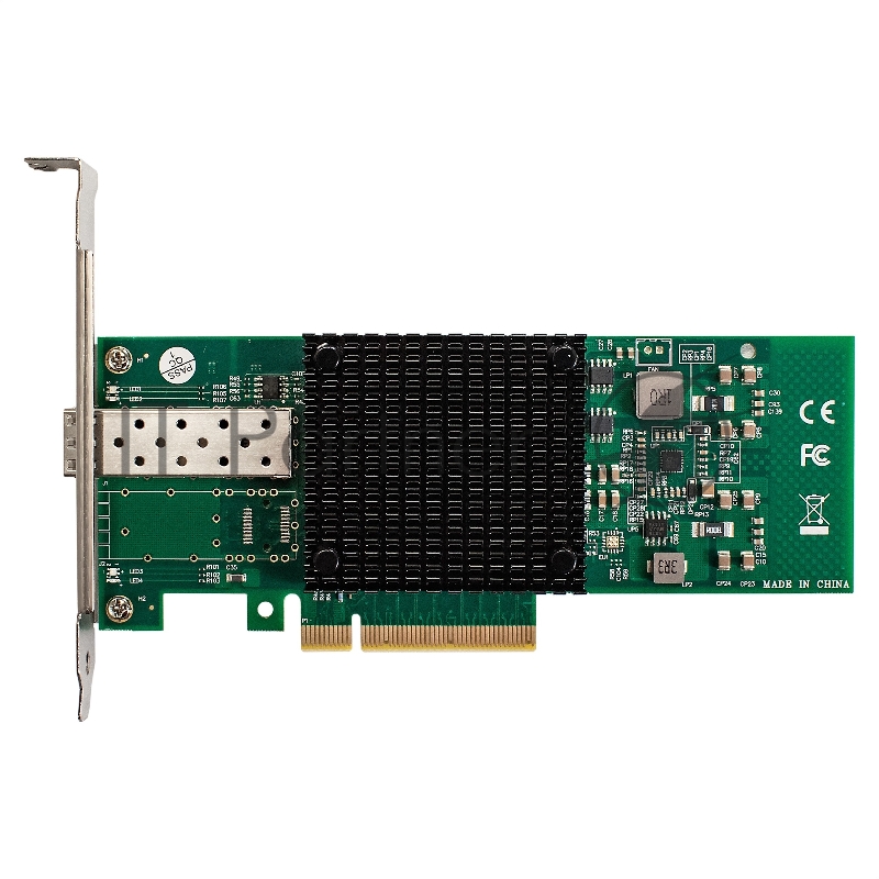 Сетевой адаптер ExeGate EXE-X520-DA1 (PCI-E x8 v3.0, порты 1xSFP+ 10Gb/s (10/5/2.5/1Gb/s, 100Mb/s), Server NIC Intel Chipset JL82599EN)