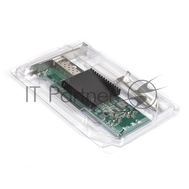 Сетевой адаптер ExeGate EXE-X520-DA1 (PCI-E x8 v3.0, порты 1xSFP+ 10Gb/s (10/5/2.5/1Gb/s, 100Mb/s), Server NIC Intel Chipset JL82599EN)