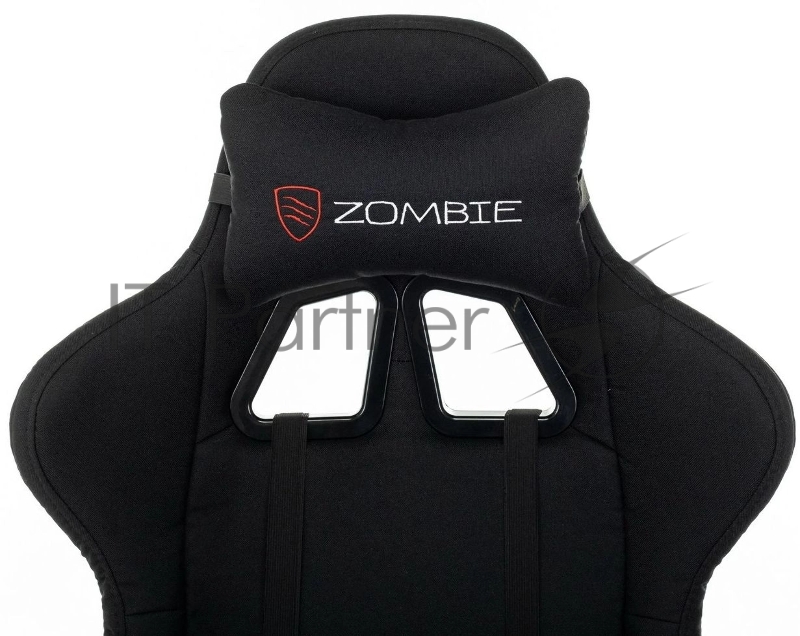 Кресло игровое Zombie Rudger черный с подголов. крестов. пластик