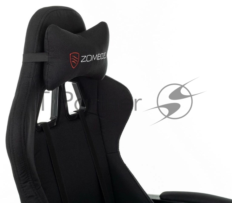 Кресло игровое Zombie Rudger черный с подголов. крестов. пластик