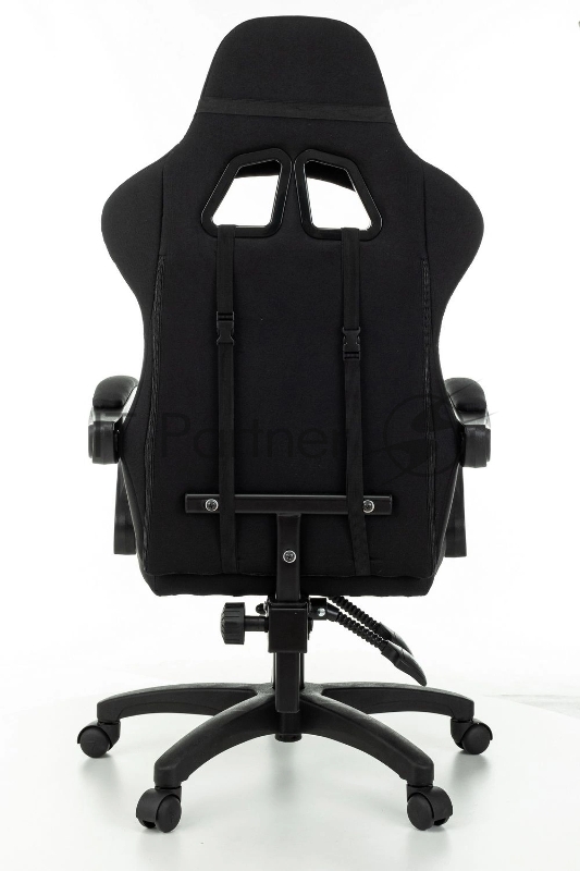 Кресло игровое Zombie Rudger черный с подголов. крестов. пластик