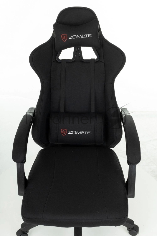 Кресло игровое Zombie Rudger черный с подголов. крестов. пластик