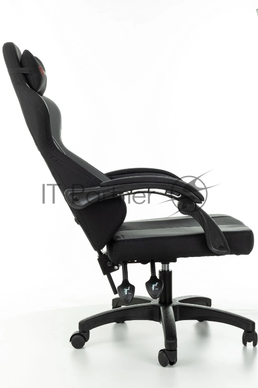 Кресло игровое Zombie Rudger черный/серый с подголов. крестов. пластик