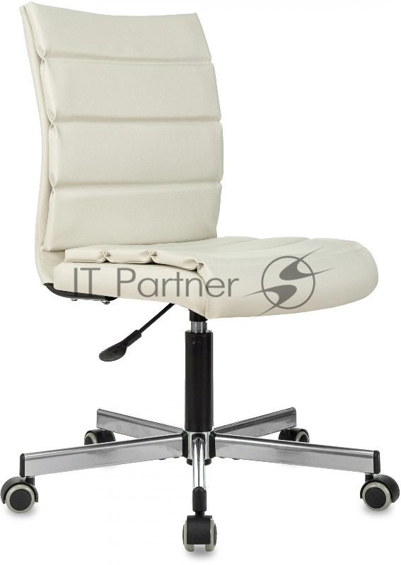 Кресло Бюрократ CH-320M бежевый эко.кожа крестов. металл