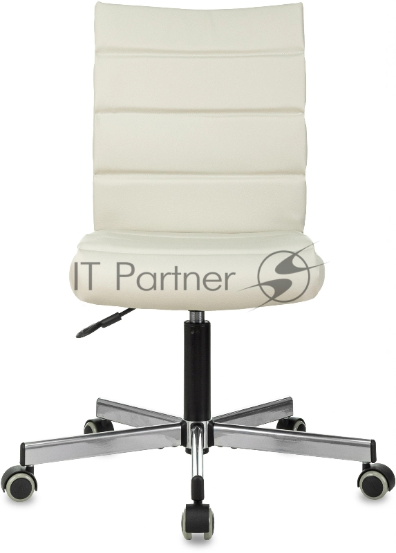 Кресло Бюрократ CH-320M бежевый эко.кожа крестов. металл