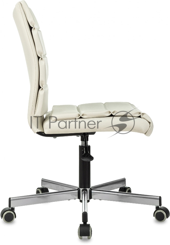 Кресло Бюрократ CH-320M бежевый эко.кожа крестов. металл