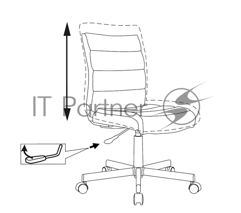 Кресло Бюрократ CH-320M белый эко.кожа крестов. металл черный пластик черный