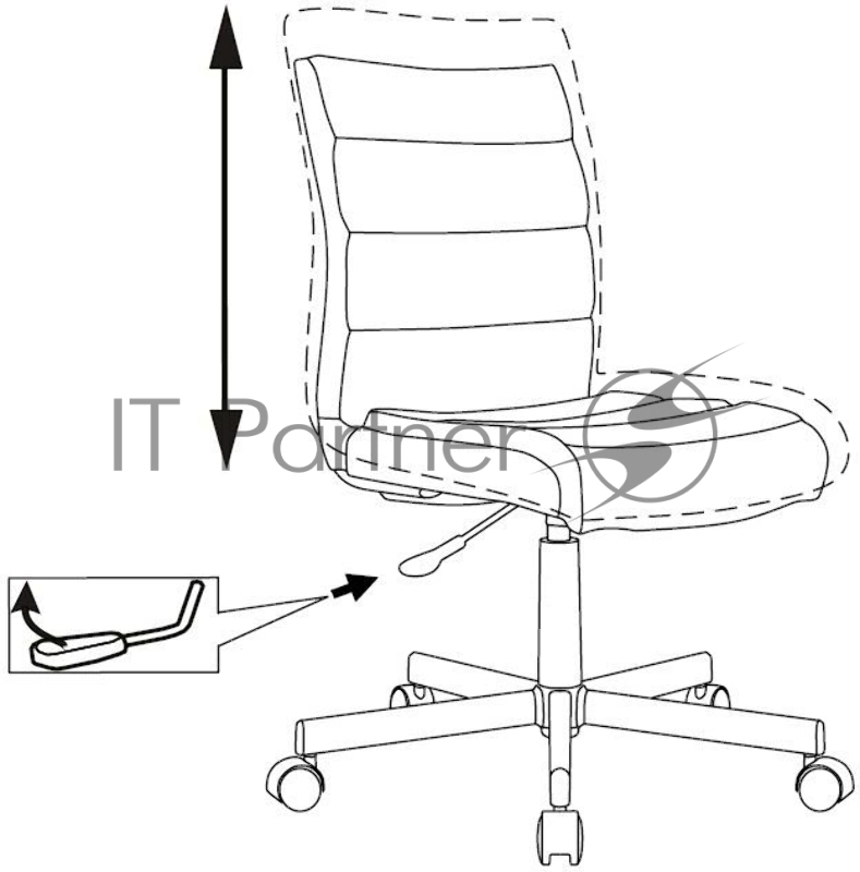 Кресло Бюрократ CH-320M серо-голубой Light-28 крестов. металл