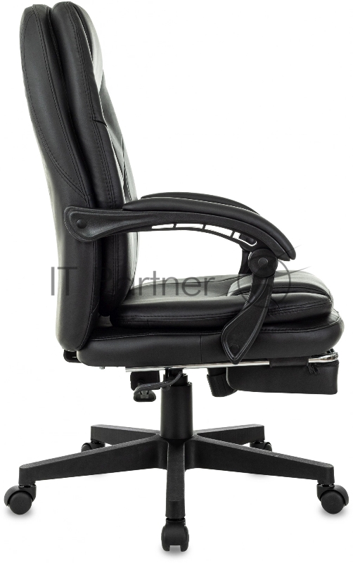 Кресло руководителя Бюрократ CH-868N-F черный эко.кожа крестов. пластик подст.для ног