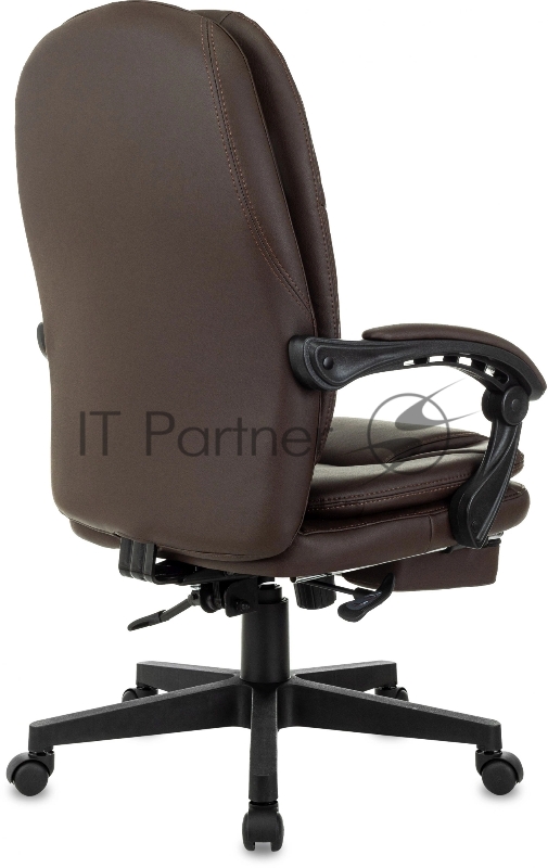 Кресло руководителя Бюрократ CH-868N-F коричневый эко.кожа крестов. пластик подст.для ног