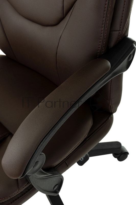 Кресло руководителя Бюрократ CH-868N-F коричневый эко.кожа крестов. пластик подст.для ног