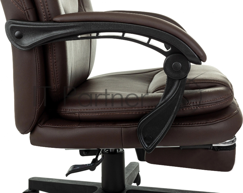 Кресло руководителя Бюрократ CH-868N-F коричневый эко.кожа крестов. пластик подст.для ног