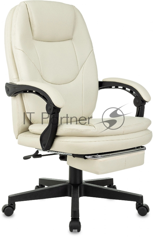 Кресло руководителя Бюрократ CH-868N-F слоновая кость эко.кожа крестов. пластик подст.для ног
