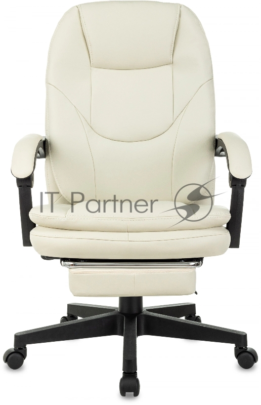 Кресло руководителя Бюрократ CH-868N-F слоновая кость эко.кожа крестов. пластик подст.для ног