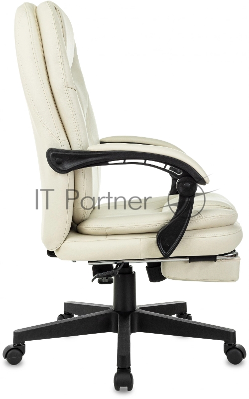 Кресло руководителя Бюрократ CH-868N-F слоновая кость эко.кожа крестов. пластик подст.для ног