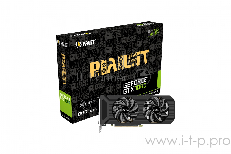Видеокарта Palit GeForce GTX 1060 Dual 6ГБ (GeForce GTX 1060, DDR5, DVI, HDMI, 3xDP) (PCI-E)