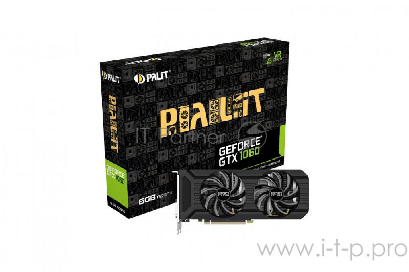 Видеокарта Palit GeForce GTX 1060 Dual 6ГБ (GeForce GTX 1060, DDR5, DVI, HDMI, 3xDP) (PCI-E)
