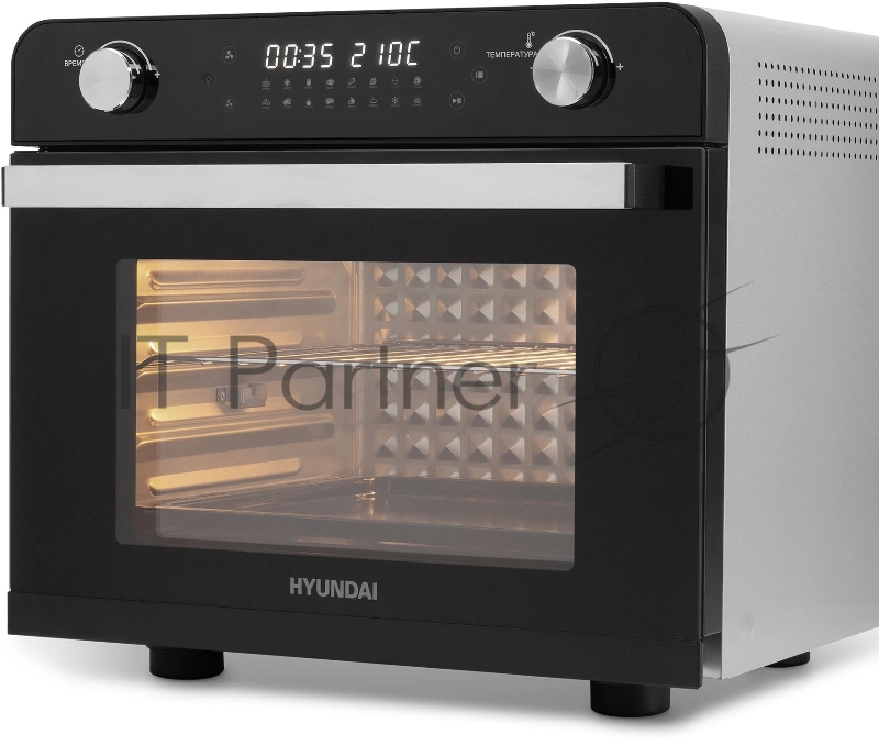 Мини-печь Hyundai MIO-HY087 36л. 1700Вт серебристый/черный