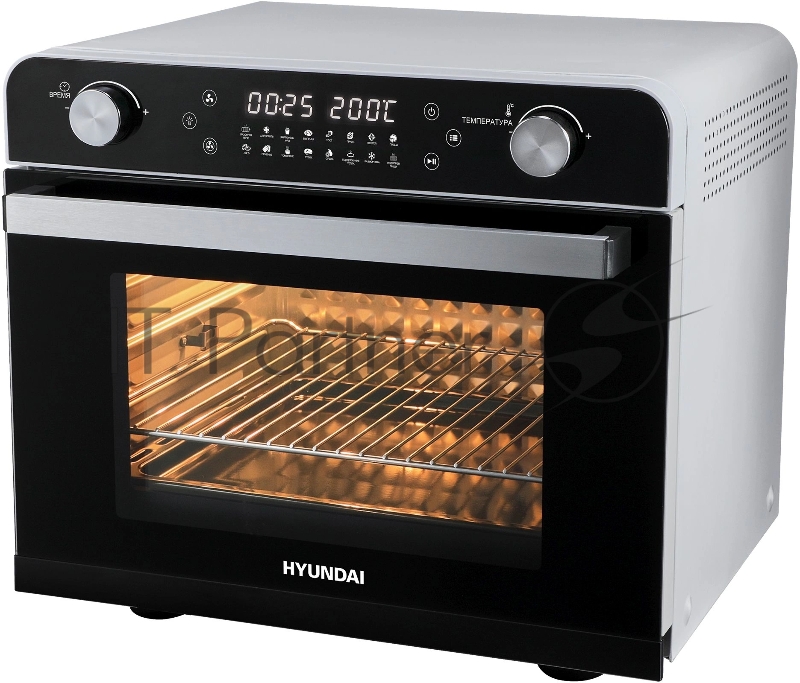 Мини-печь Hyundai MIO-HY087 36л. 1700Вт серебристый/черный