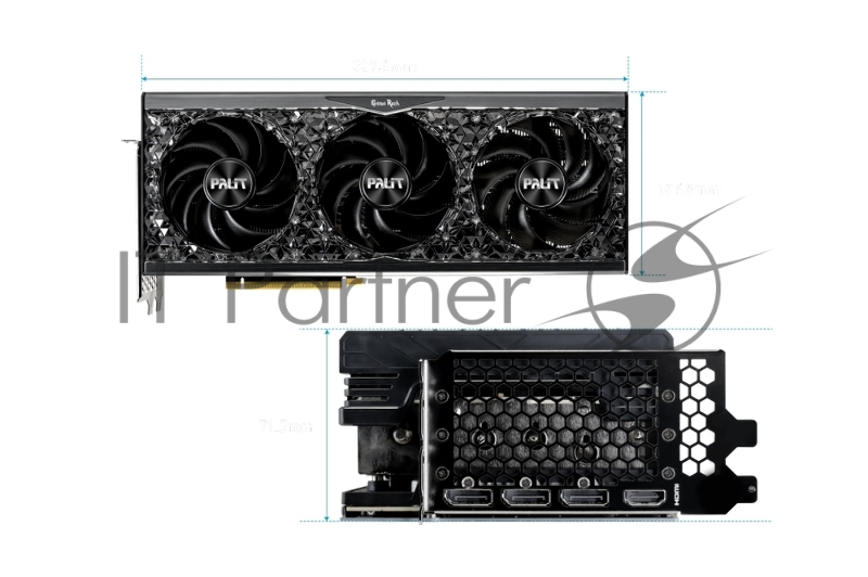 Видеокарта PALIT NVIDIA GeForce RTX 4070 Ti SUPER 16 Гб GDDR6X 256 бит PCI-E 4.0 GPU 2340 МГц 1xВыход HDMI 1xВыход DisplayPort NED47TS019T2-1020Q