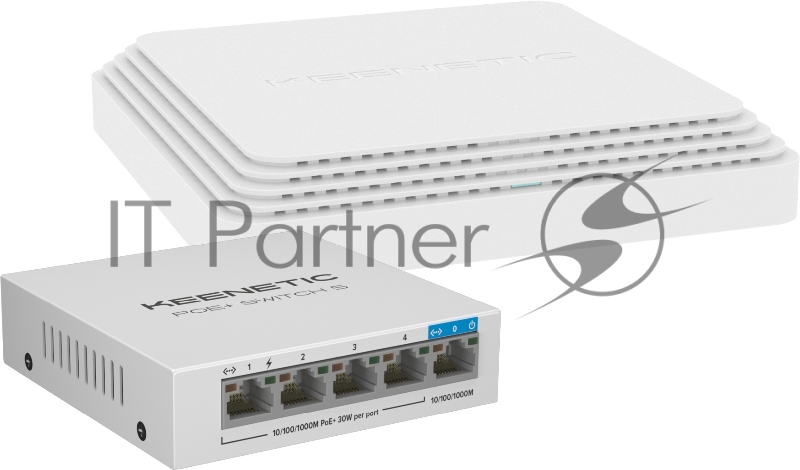 Комплект KEENETIC Orbiter Pro 4-Pack + PoE+ switch 5 bundle