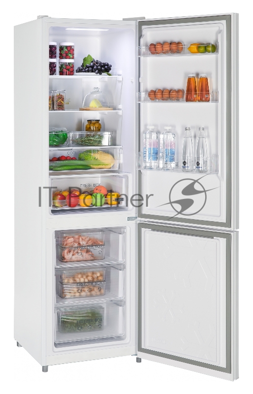 NORDFROST RFC 390D NFGW Холодильник белое матовое стекло