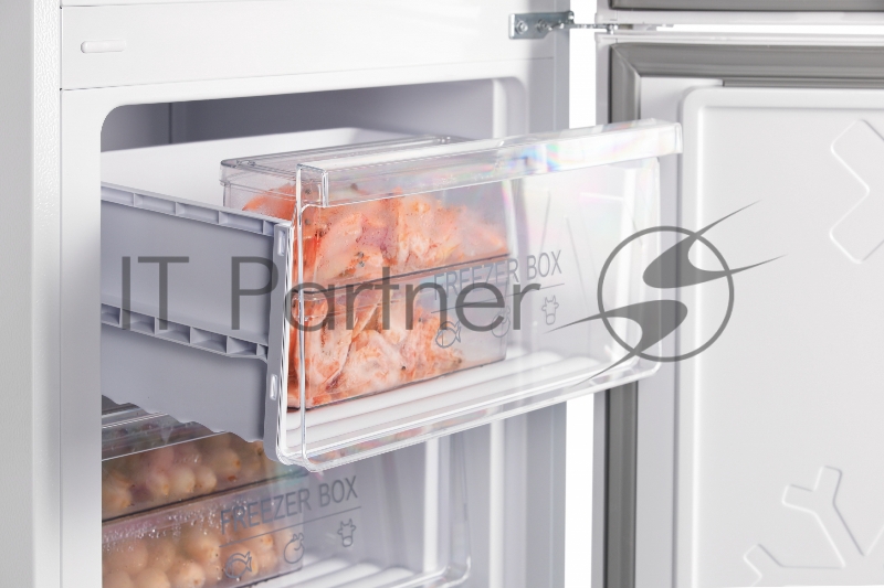 NORDFROST RFC 390D NFGW Холодильник белое матовое стекло