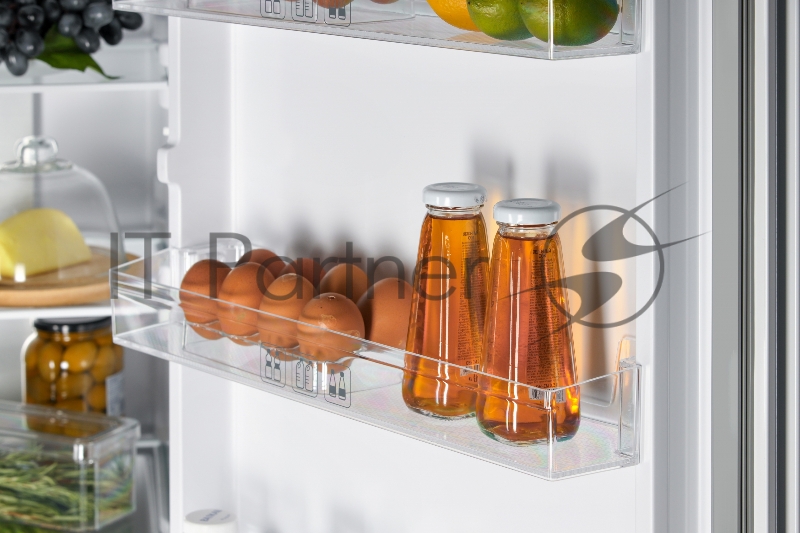 NORDFROST RFC 390D NFGW Холодильник белое матовое стекло