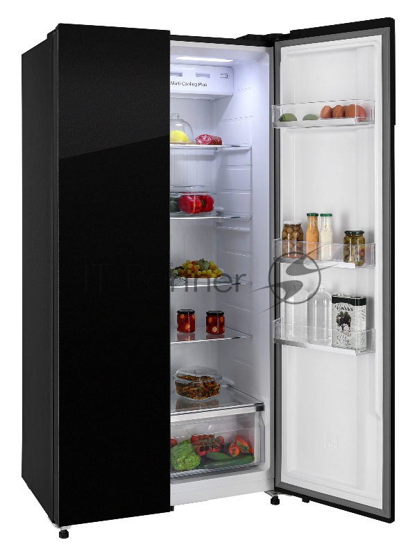 NORDFROST RFS 525DX NFGB inverter Холодильник черное стекло