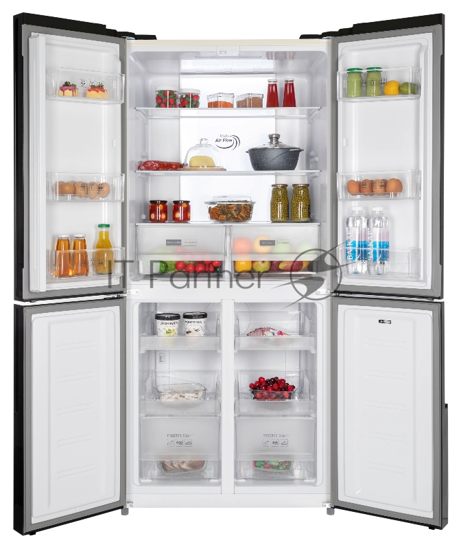 NORDFROST RFQ 510 NFGI inverter Холодильник бежевое стекло