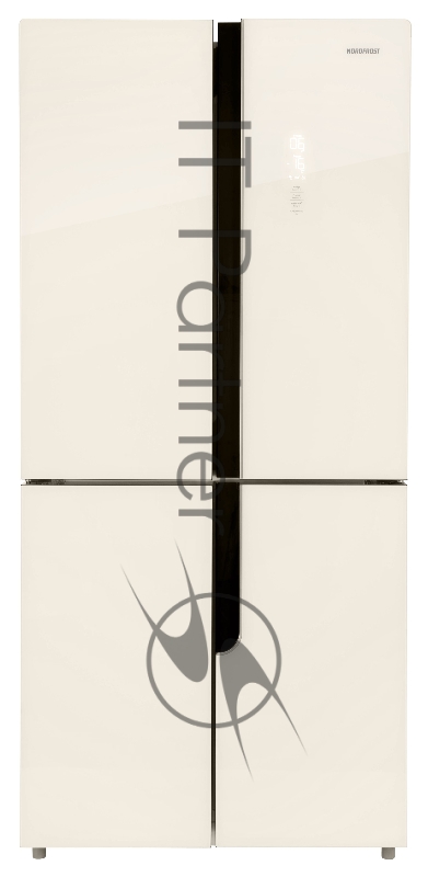 NORDFROST RFQ 510 NFGI inverter Холодильник бежевое стекло