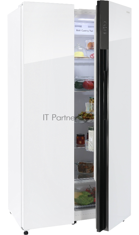 NORDFROST RFS 525DX NFGW inverter Холодильник белое стекло