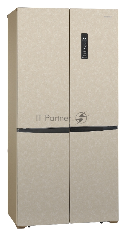 NORDFROST RFQ 510 NFYm inverter Холодильник бежевый мрамор