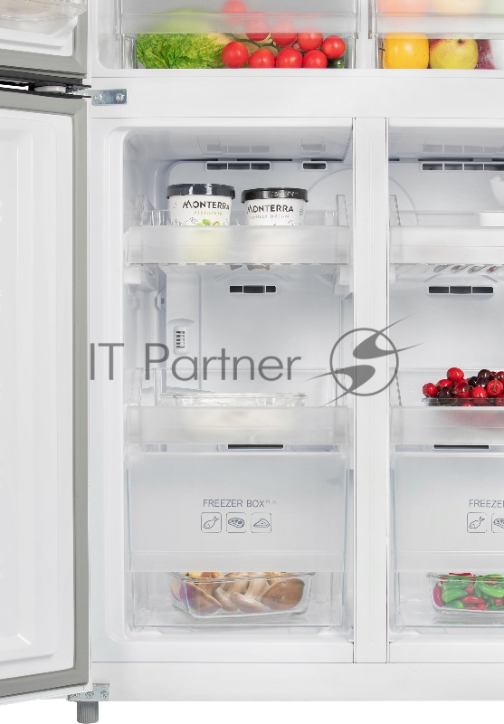 NORDFROST RFQ 510 NFYm inverter Холодильник бежевый мрамор