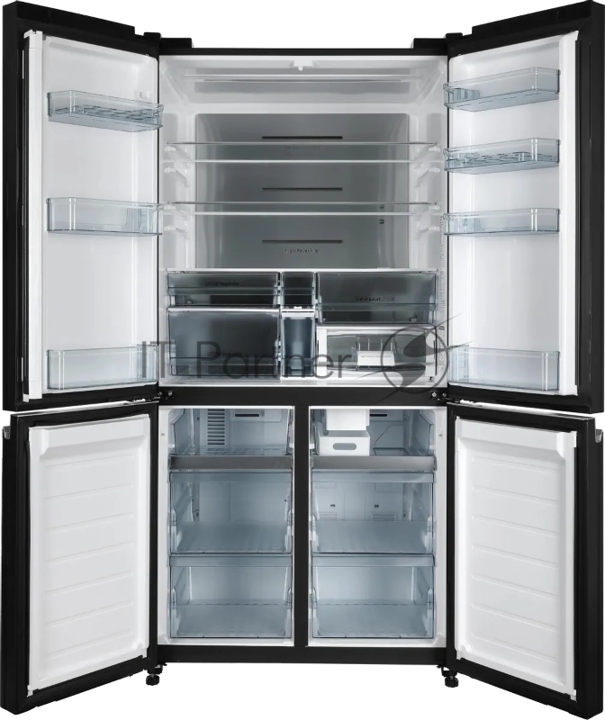 Холодильник Hitachi R-WB820VUC2 GBK 2-хкамерн. черный стекло